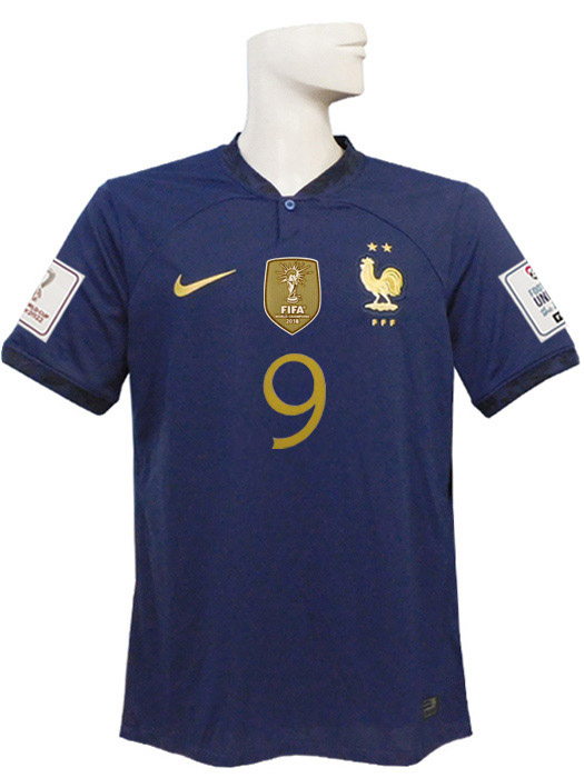 (ナイキ) NIKE/22/23フランス代表/ホーム/半袖/ジルー/2022W杯バッジ+2018W杯優勝バッジ付/DN0690-410