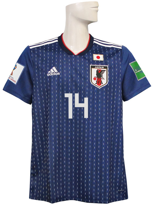 (アディダス) adidas/18/19日本代表/ホーム/半袖/乾/#14/2018ワールドカップバッジ+LIVING FOOTBALLバッジ付/DRN93-CV5638