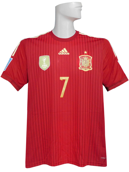 ***限定入荷***(アディダス) adidas/2014スペイン代表/オーセンティック/ダビド・ビジャ/W杯パッチ付/フルマーキング仕様/F82364