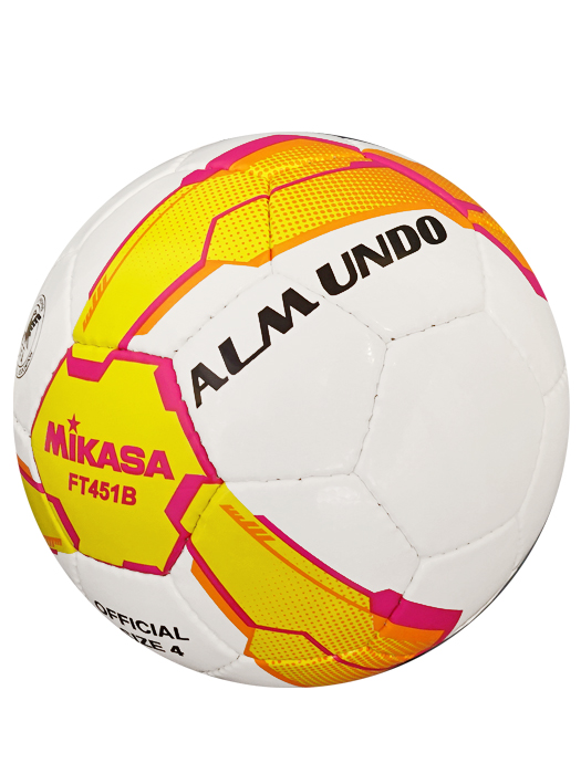 (ミカサ) MIKASA/サッカーボール/ホワイトXイエローXピンク/4号/FT451B
