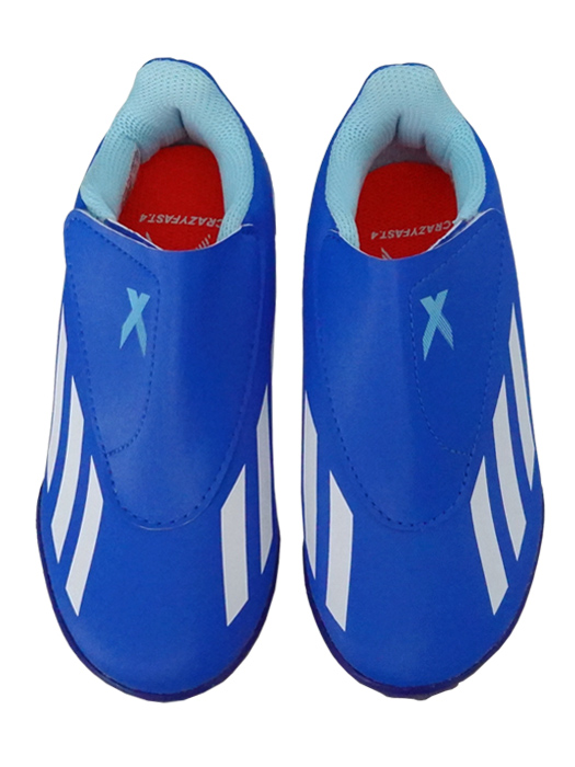 (アディダス)adidas/エックスクレイジーファスト4 VEL TF J/ブライトローヤルXフットウェアホワイト/IE4061