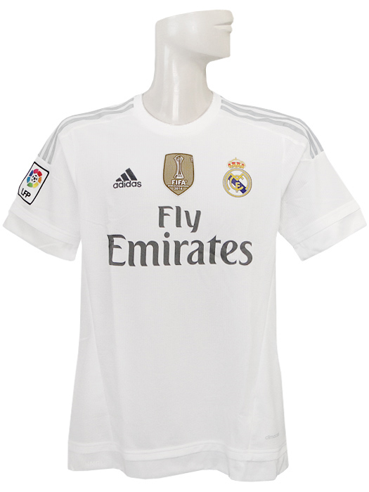 ***限定再入荷***(アディダス) adidas/15/16レアルマドリード/ホーム/半袖/2014FIFA-CWC優勝パッチ付/セルヒオ・ラモス/JOG85-S12652