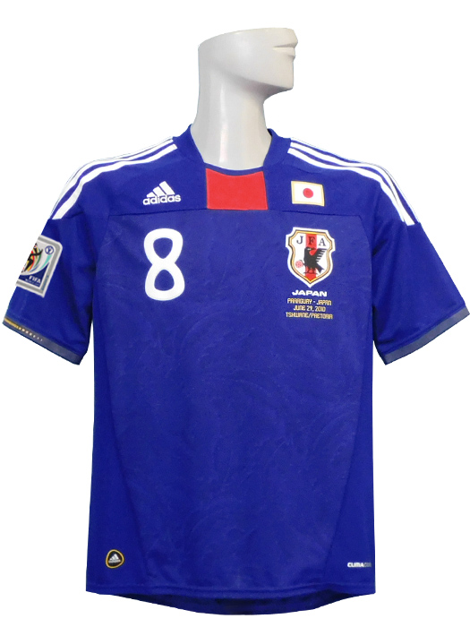 ***限定再入荷***(アディダス) adidas/10/11日本代表/ホーム/半袖/松井/2010W杯バッジ+パラグアイ戦マッチデープリント/KF925-P673