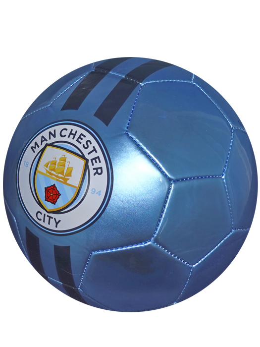 クラブオフィシャルグッズ/マンチェスターシティ/オフィシャル サッカーボール/メタリックブルー/4号/MC53836