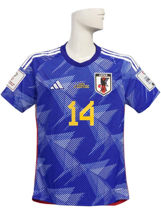 (アディダス) adidas/22/23日本代表/ホーム/半袖/伊東純也/2022W杯バッジ+クロアチア戦マッチデー付/フルマーキング/SX012-HF1845