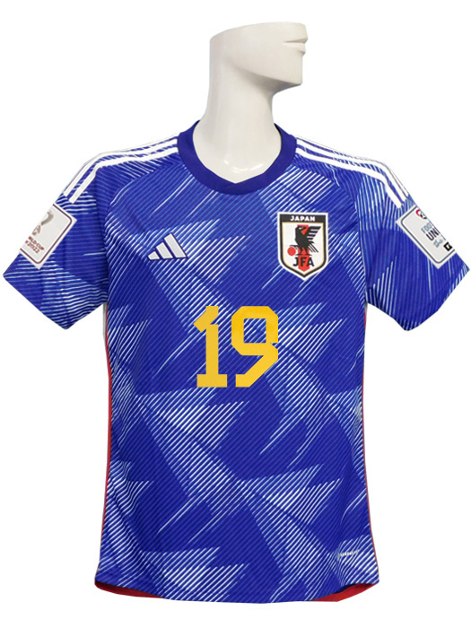 アディダス) adidas/22/23日本代表/ホーム/半袖/酒井/2022W杯バッジ付 ...