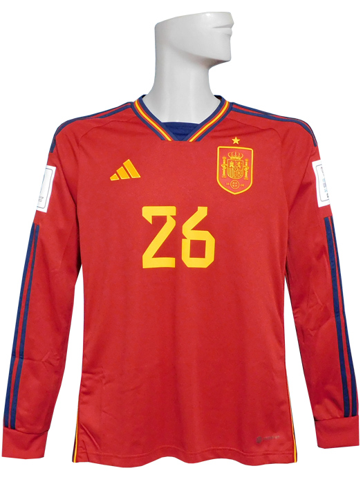 ***限定再入荷***(アディダス) adidas/22/23スペイン代表/ホーム/長袖/ペドリ/2022W杯パッチ付/TI476-HF1412