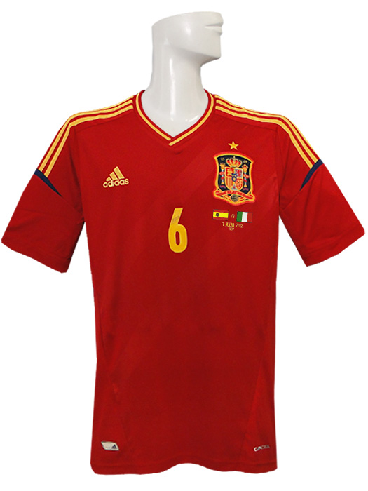 (アディダス) adidas/12/13スペイン代表/ホーム/半袖/イニエスタ/2012-07-01/EURO2012決勝イタリア戦/マッチデープリント/ZU355-X10937