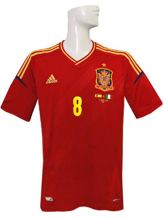 (アディダス) adidas/12/13スペイン代表/ホーム/半袖/シャビ/EURO2012決勝イタリア戦/マッチデー付/ZU355-X10937