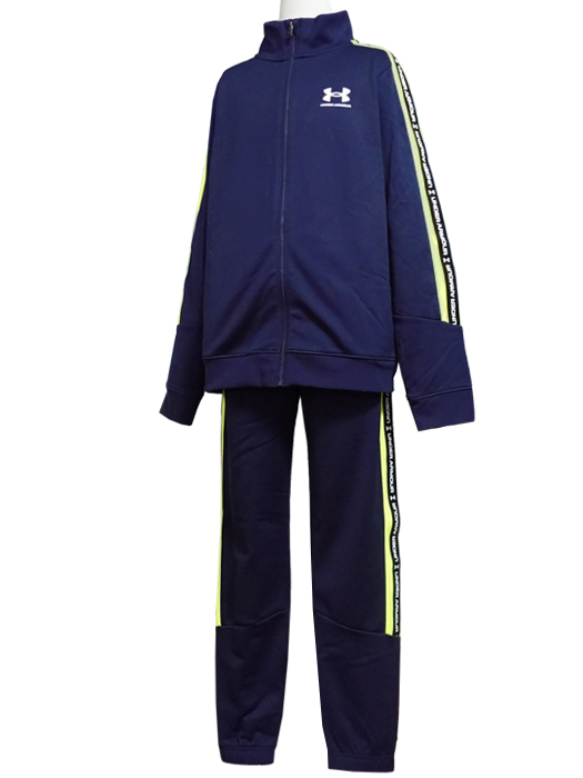 (アンダーアーマー) UNDER ARMOUR/UAアイコン 二ット トラックスーツ/ジュニア用/ブラックXホワイト/1390295-411