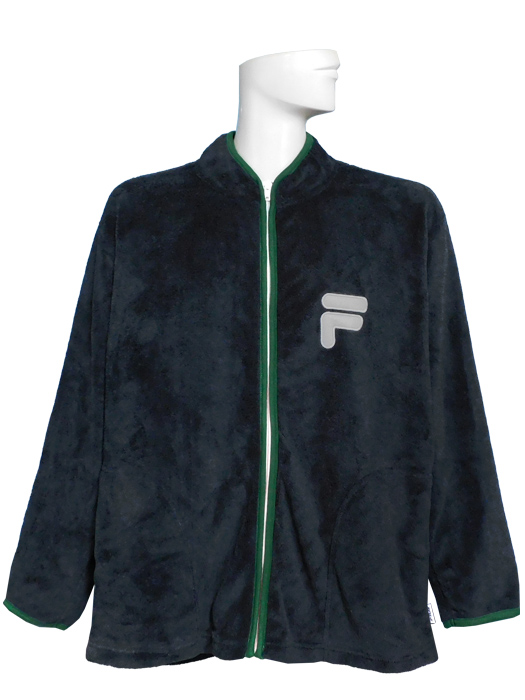 (フィラ)FILA/起毛フリースジャケット/ブラックXグリーン/204116G-C