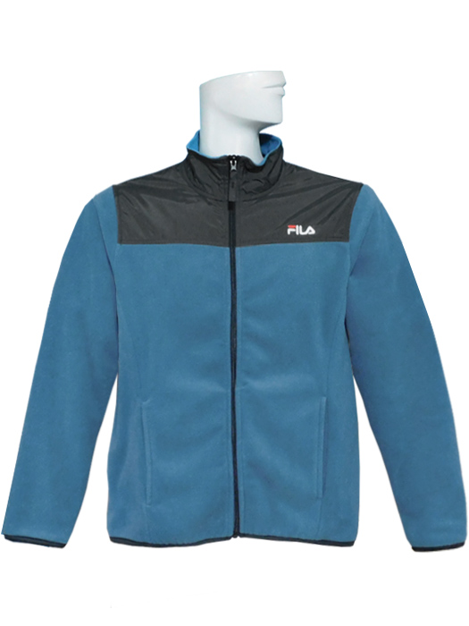 (フィラ)FILA/マイクロフリーススタンドジャケット/ダークブルーXグレー/442-341-K-DBL