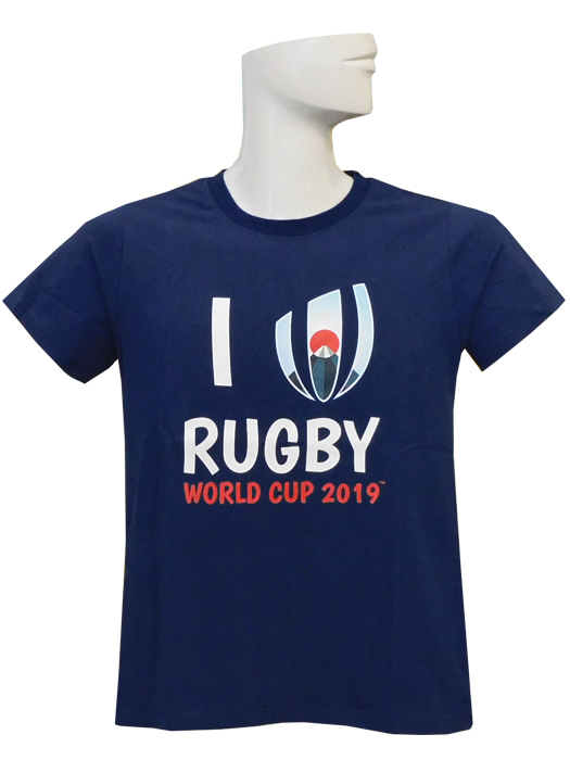 クラブオフィシャルグッズ/2019ラグビーワールドカップ/オフィシャルTシャツ/ネイビー/ジュニア用/4580531776033