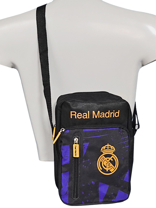 クラブオフィシャルグッズ/レアルマドリード/オフィシャル ミニショルダーバッグ/ブラックXオレンジ/5037970101531