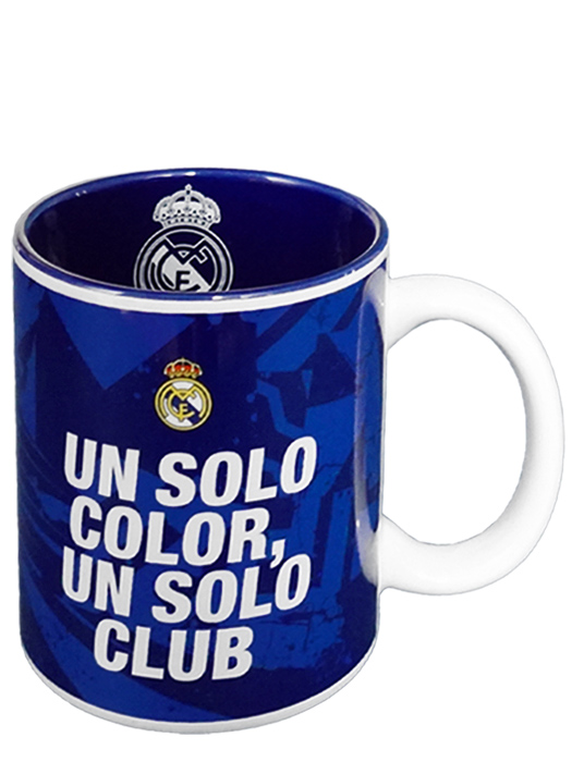 クラブオフィシャルグッズ/レアルマドリード/オフィシャルマグカップ/ワンカラー ワンクラブ/ホワイトXブルー/5037970101647