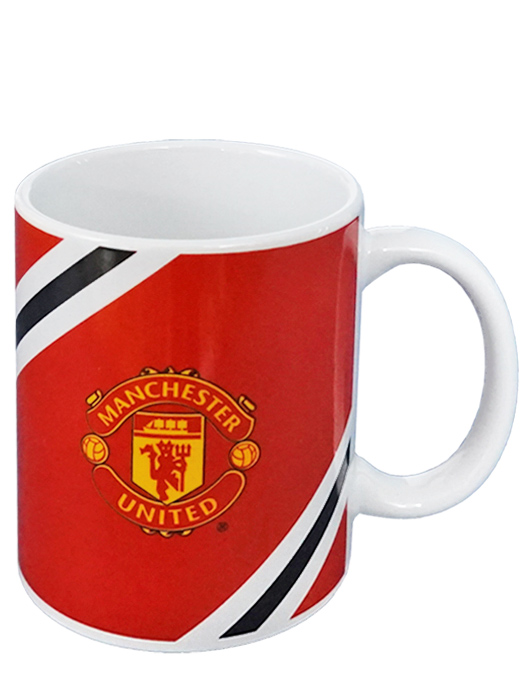 クラブオフィシャルグッズ/マンチェスターユナイテッド/オフィシャルマグカップ/レッドXホワイト/5051586283023