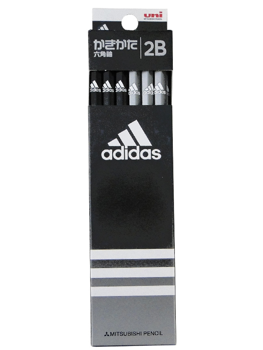 (アディダス) adidas/三菱鉛筆/黒12本セット/硬度:2B/6角軸/簡易配送(CARDのみ/1点限/保障無)