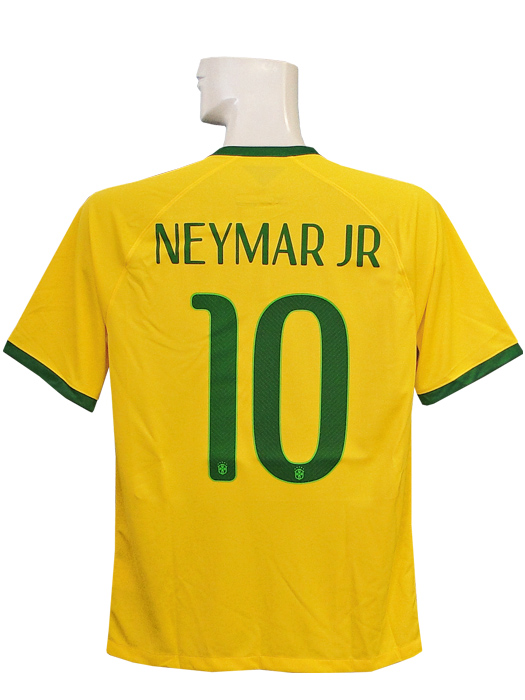 (ナイキ) NIKE/2014ブラジル代表/ホーム/半袖/ネイマール/ワールドカップバッジ付/フルマーキング仕様/575280-703