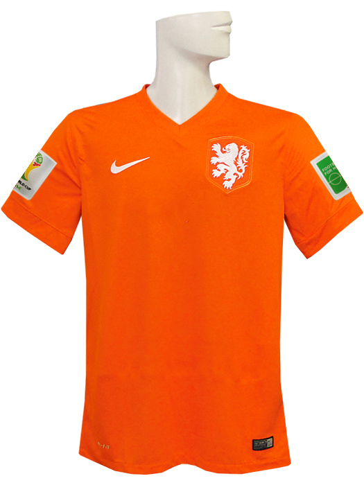 (ナイキ) NIKE/2014オランダ代表/ホーム/半袖/2014FIFAワールドカップ/スリーブバッジ+FIFA FOOTBALL FOR HOPEバッジ付/577962-815