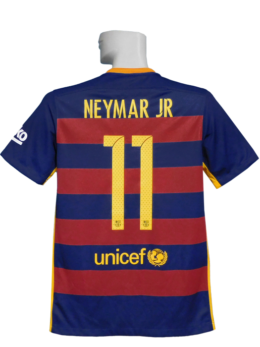 ***限定再入荷***(ナイキ) NIKE/15/16バルセロナ/ホーム/半袖/ネイマール/CWC2015優勝パッチ付/658794-422