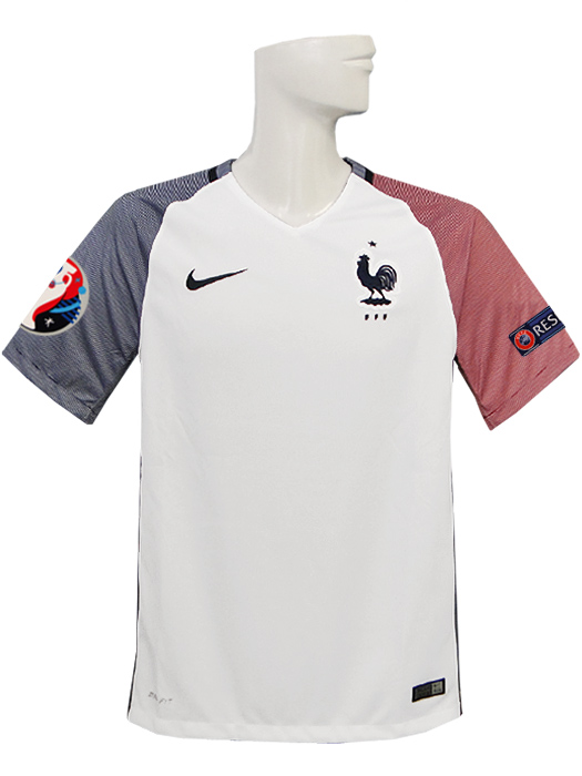 (ナイキ) NIKE/16/17フランス代表/アウェイ/半袖/EURO2016バッジ+RESPECTバッジ付/724614-100