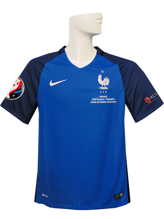 (ナイキ) NIKE/16/17フランス代表/ホーム/半袖/EURO2016決勝戦バッジ+マッチーデー+RESPECT付/フルマーキング/724615-439