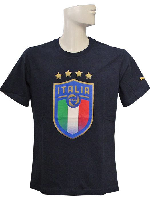 (プーマ) PUMA/2018イタリア代表/バッジ TEE/ネイビー/752613-10/簡易配送(CARDのみ送料注文後変更/1点限/保障無)