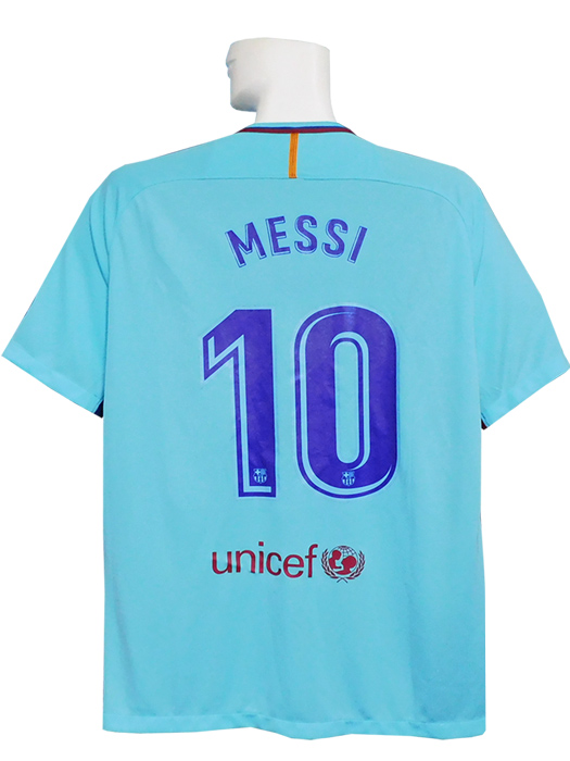 ***限定再入荷***(ナイキ) NIKE/17/18バルセロナ/アウェイ/半袖/楽天スポンサー付/メッシ/847254-484