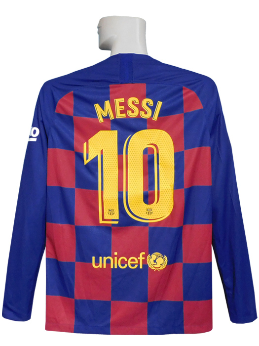 ***限定入荷***(ナイキ) NIKE/19/20バルセロナ/ホーム/長袖/メッシ/LFP優勝バッジ/AJ5637-456