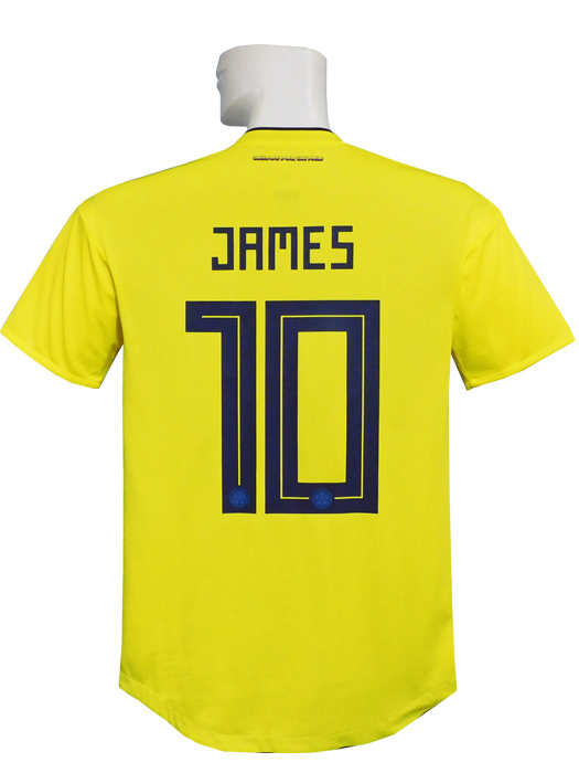 (アディダス) adidas/18/19コロンビア代表/オーセンティック/ホーム/半袖/ハメス・ロドリゲス/2018W杯+LFバッジ付/BR3502