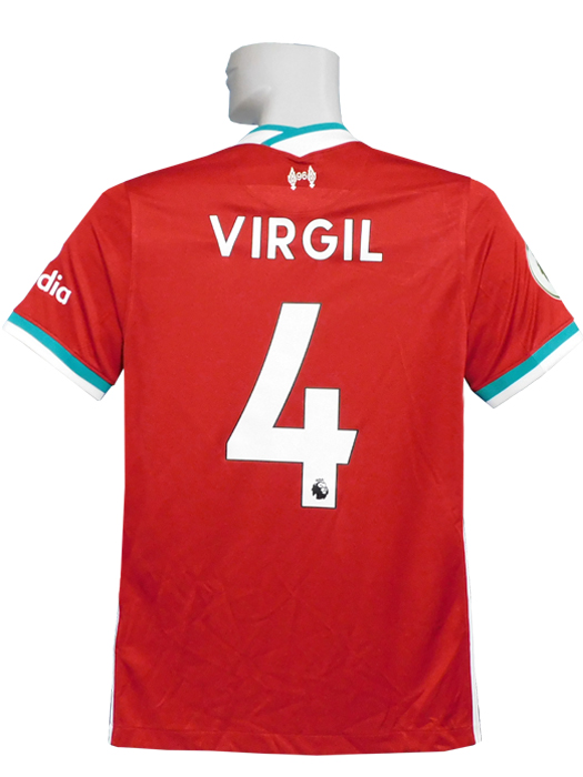 ***限定再入荷***(ナイキ)NIKE/20/21リバプール/ホーム/半袖/ファン・ダイク/プレミアリーグチャンピオン+Expediaバッジ付/CZ2636-687