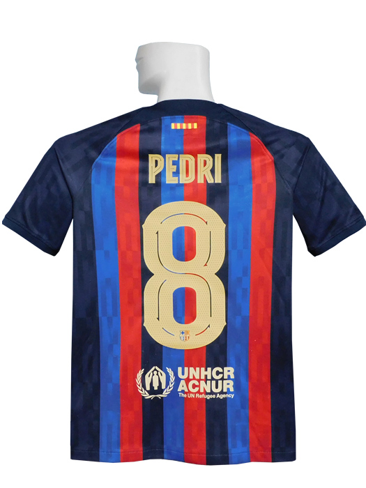 ***若干傷あり***(ナイキ) NIKE/22/23バルセロナ/ホーム/半袖/ペドリ/スポンサー付/CL/ジュニア用/DJ7851-452