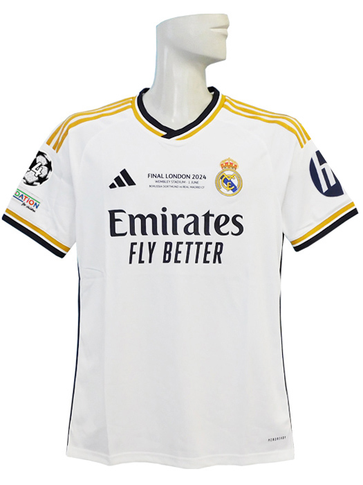 ***日本サイズ4XL=インポートXL***(アディダス) adidas/23/24レアルマドリード/ホーム/半袖/MD+HP+CL+FOUNDATION付/UCL決勝戦仕様