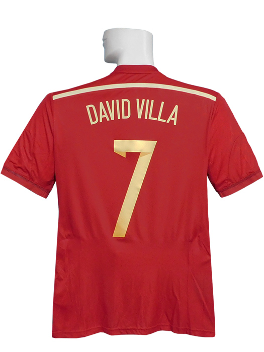***限定入荷***(アディダス) adidas/2014スペイン代表/オーセンティック/ダビド・ビジャ/W杯パッチ付/フルマーキング仕様/F82364
