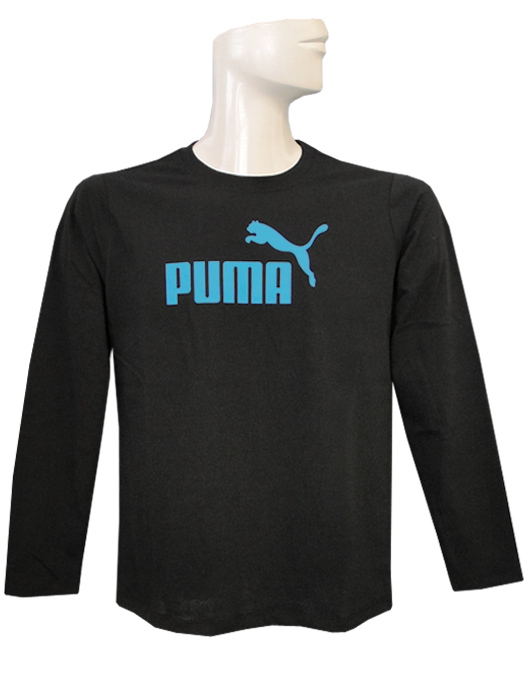 (プーマ) PUMA/長袖Tシャツ/ブラックXターコイズブルー/FK1616-05/簡易配送(CARDのみ送料注文後変更/1点限/保障無)