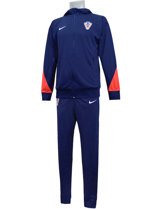 (ナイキ) NIKE/24/25クロアチア/DRI-FIT Strike ストライク フード付きトラックスーツ/ネイビーXブライトクリムゾン/FQ8654-492