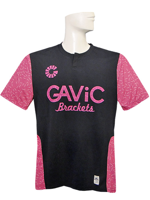 (ガビック) GAVIC/昇華プラクテイスシャツ/半袖/ネイビーXピンク/GA8164/簡易配送(CARDのみ/送料注文後変更/1点限/保障無)