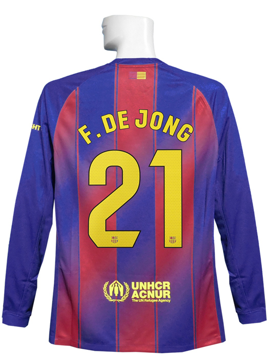 (ナイキ) NIKE/25/26バルセロナ/ホーム/長袖/デ・ヨング/ラリーガパッチ+ラリーガ優勝パッチ付/HJ4611-456