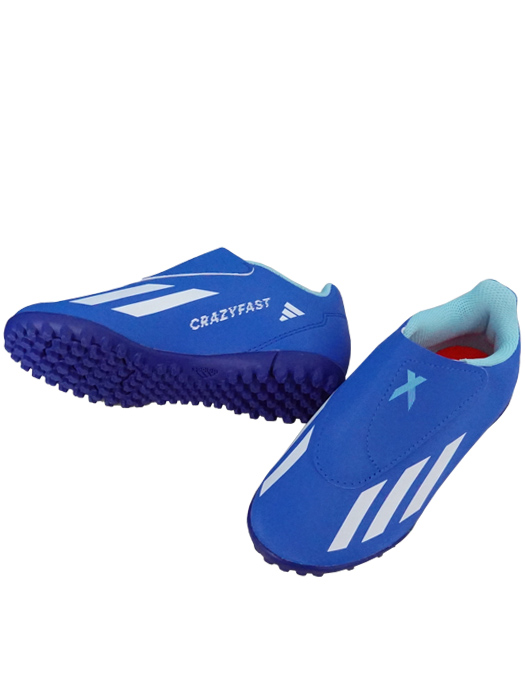 (アディダス)adidas/エックスクレイジーファスト4 VEL TF J/ブライトローヤルXフットウェアホワイト/IE4061