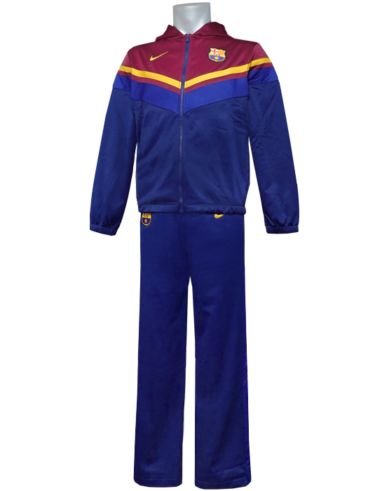 (ナイキ) NIKE/26/27バルセロナ/DRI-FIT フード付きトラックスーツ/ジュニア用/ディープガーネットXブルーボイド/IO3566-682