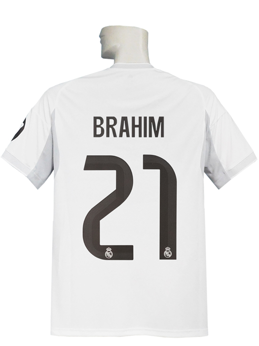 (アディダス) adidas/25/26レアルマドリード/UCL/ホーム/半袖/ブラヒムディアス/CL+FOUNDATION10+ICC2024/フルマーキング/KRN60-JJ1931