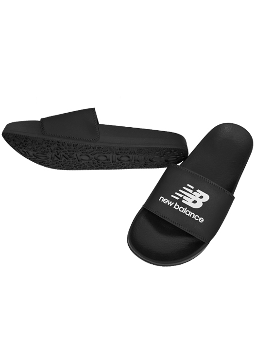 (ニューバランス) new balance/50 SLIDE スポーツサンダル D/ブラックXホワイト/SUF050E2D