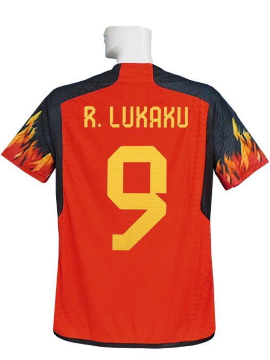 ***限定入荷***(アディダス) adidas/22/23ベルギー代表/オーセンティック/ホーム/半袖/ルカク/2022W杯パッチ付/TL556-HD9413