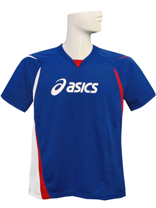 (アシックス) ASICS/JRプラシャツ半袖12/ブルー/XS041N-45/簡易配送(CARDのみ送料注文後変更/1点限/保障無)